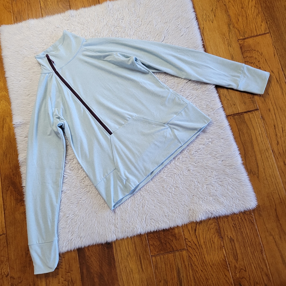 Oiselle Lux Asymmetrical Zip Pullover Shirt Women's Medium